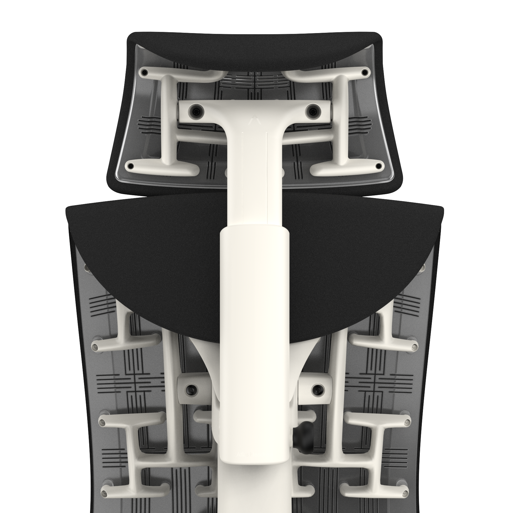 Black Sync - White Frame, Transparent Back