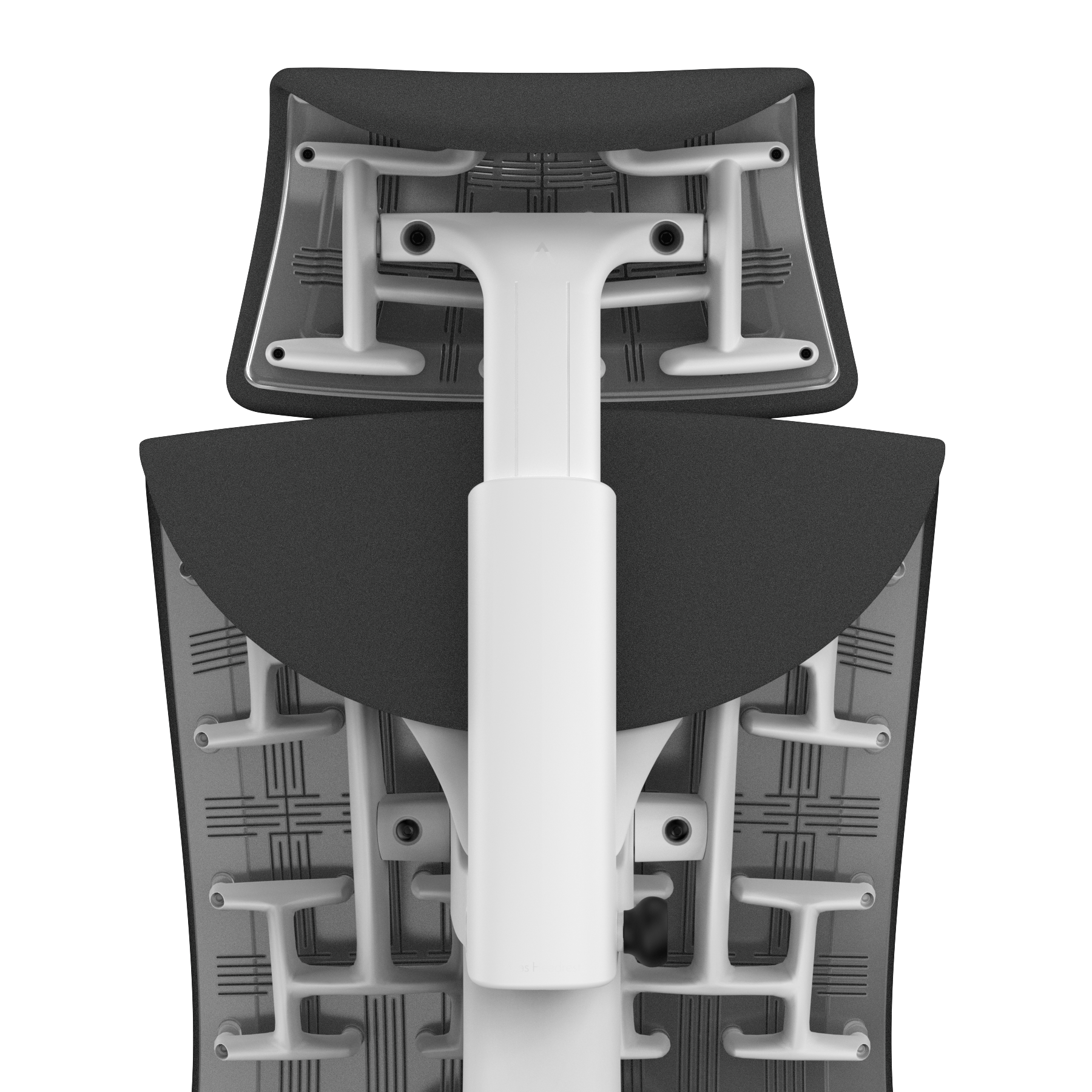 Dark Carbon Sync - White Frame, Transparent Back