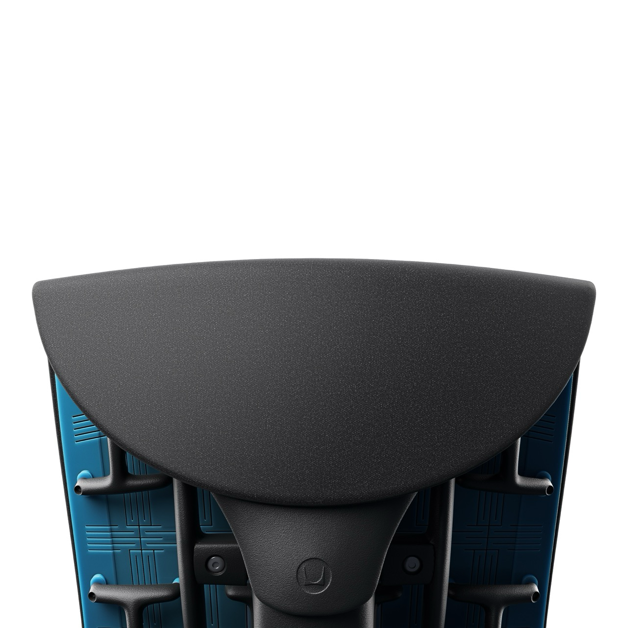 Black Cyan Gaming Back (No Headrest)